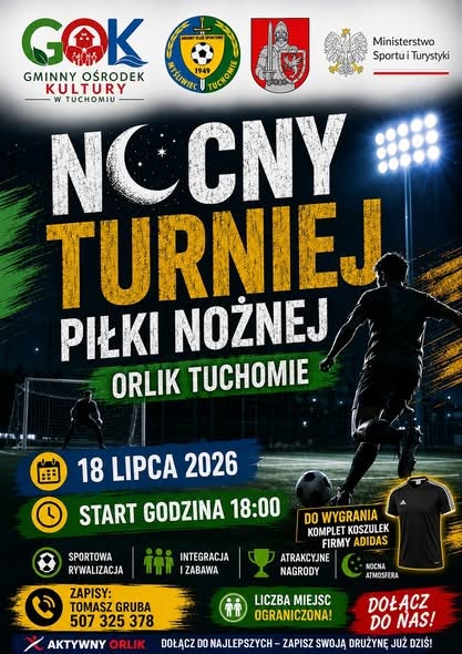 Plakat Nocny turniej piłki nożnej